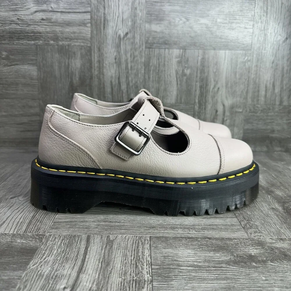 Dr. Marten's Bethan Women's size 11 Leather Light Taupe Shoes - Picture 1 of 8